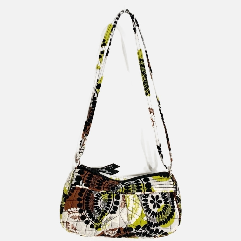 Vera Bradley Frannie Cocoa Moss Pattern Convertible Purse Crossbody / Shoulder